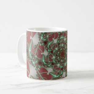 Rose Art Wrap des Roten und Grünen Fraktals Tasse