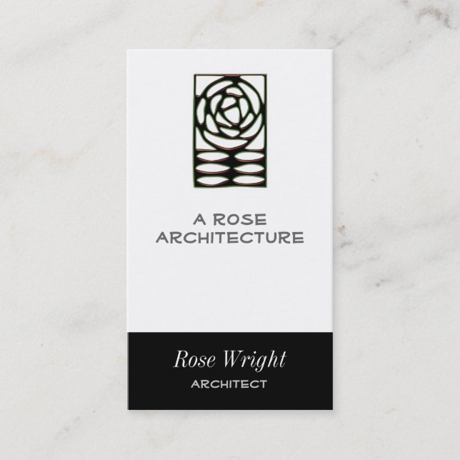 Rose Arts & Crafts Ornament Visitenkarte (Vorderseite)