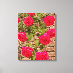 Rose auf gesteppten Canvas Leinwanddruck