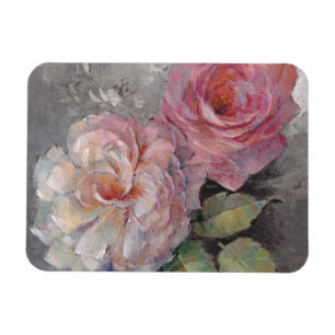 Rose auf Grau Magnet