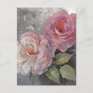 Rose auf Grau Postkarte