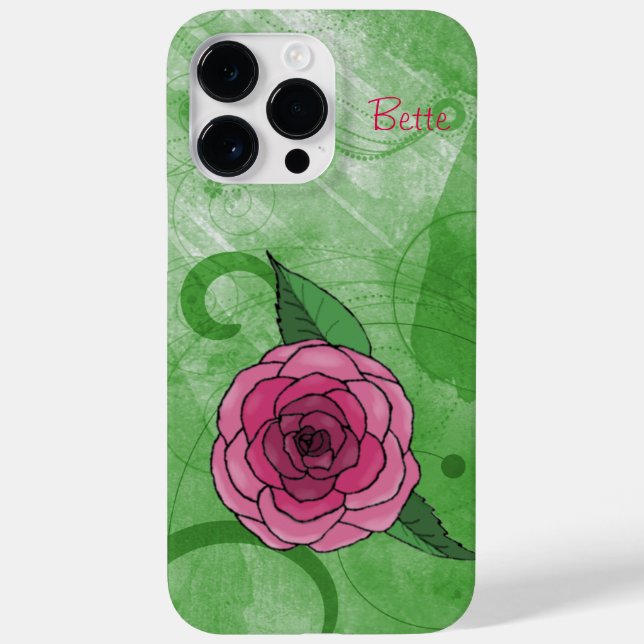 Rose auf Grün  Case-Mate iPhone Hülle (Rückseite)