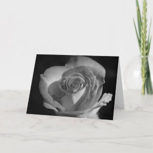 Rose auf Schwarz-Weiß-Karte Karte