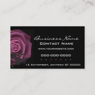 Rose auf schwarzer Geschäfts-Karte Visitenkarte