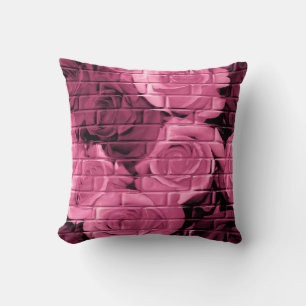 Rose aus Backstein 10-Plum-Quadrat-Kissen Kissen