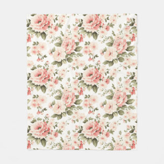 Rose aus Creme Fleecedecke