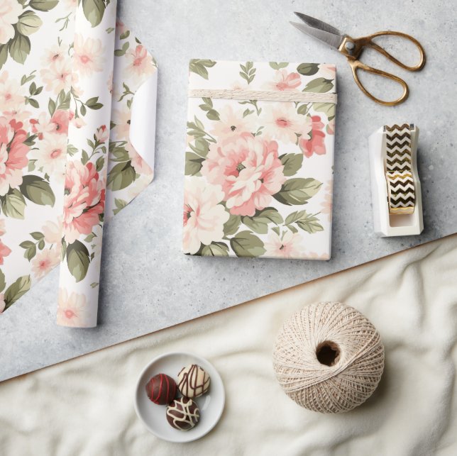 Rose aus Creme Geschenkpapier (Kunsthandwerk)