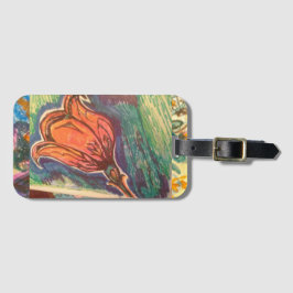 Rose aus festem Glas Gepäckanhänger