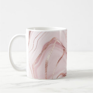 Rose aus flüssigem Marmor Kaffeetasse