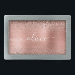 Rose aus gebürstetem Metall, Gold Rosa Glitzer Mon Rechteckige Gürtelschnalle<br><div class="desc">Rose Gold - Rosa Imitate verfärben Metallspaltereimer Glitzer gebürsteter Metal Monogramm Name Gürtelschnalle. Das macht den perfekten Abschluss,  süß 16 16.,  18.,  21.,  30.,  40.,  50.,  60.,  70.,  80.,  90.,  100. Geburtstag,  Hochzeit,  Brautparty,  Jubiläum,  Babydusche oder Junggeselinnen-Abschied Geschenk für jemanden,  der Luxus und Chic Stil Lieben glänze.</div>