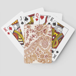 Rose aus Gold und Rot Spielkarten