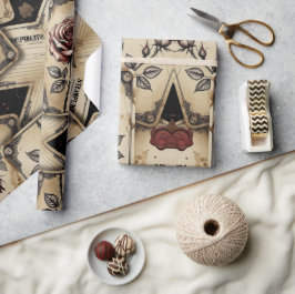 Rose aus Kunststoff Geschenkpapier