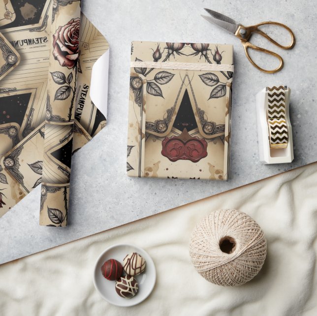 Rose aus Kunststoff Geschenkpapier (Kunsthandwerk)