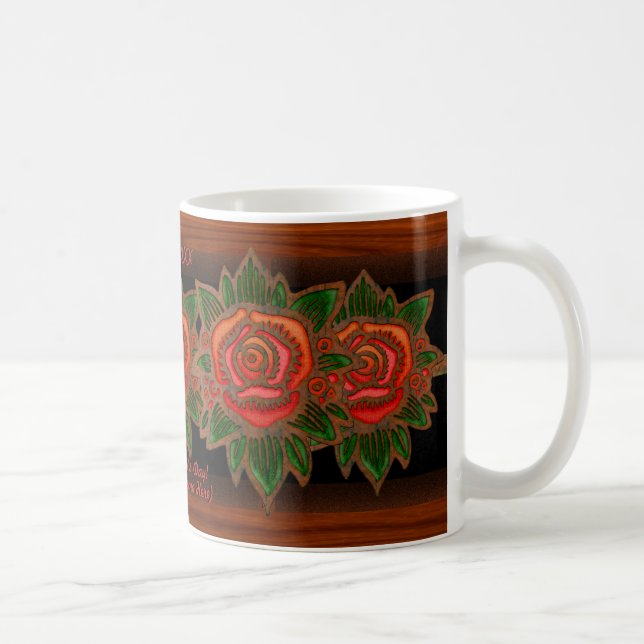 Rose aus Kupfer (Personalisiert) Tasse (Rechts)
