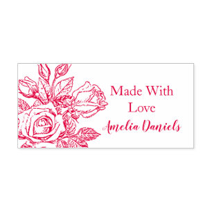 Rose aus Liebe, selbstklebend Kautschuk Briefmarke Permastempel