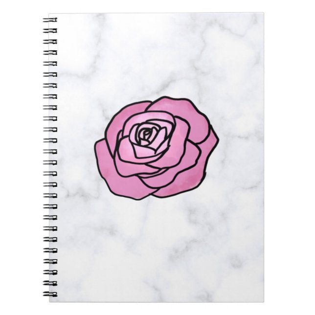 Rose aus Marmor Notizblock (Vorderseite)