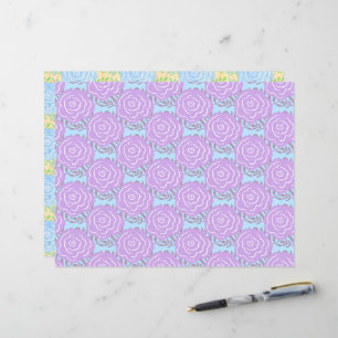 Rose aus pastelfarbenem Weidenkorn 2