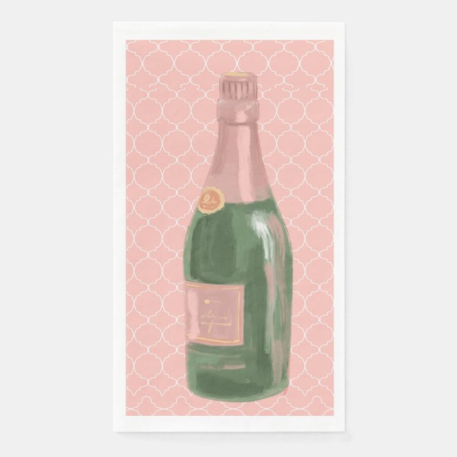 Rosé aus Pink Champagne Rose  Serviette (Vorderseite)