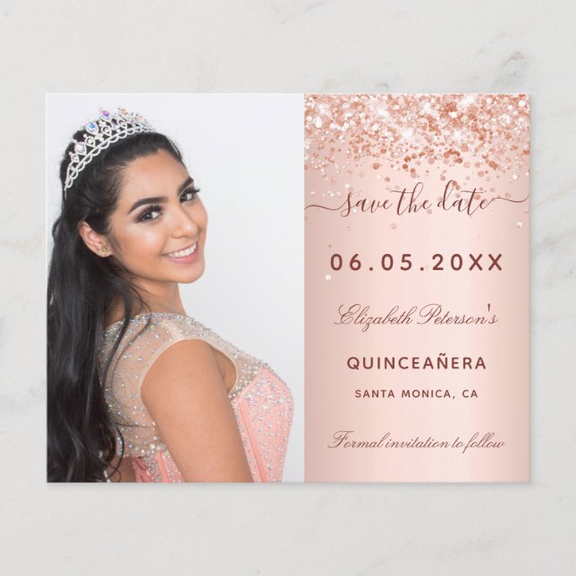 Rose aus Quinceanera - Save the Date Haushalt für  Flyer (Vorne)