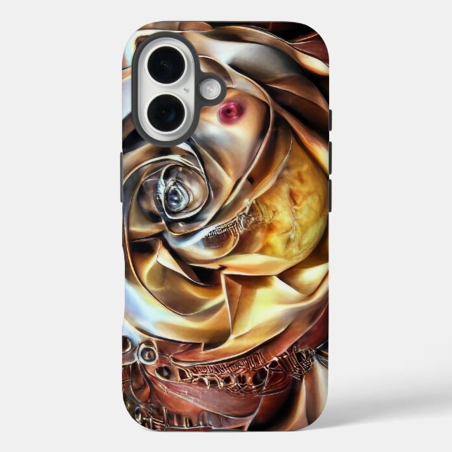 Rose aus Steampunken mit Oberflächengesicht - Mech Case-Mate iPhone Hülle (Rückseite)