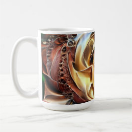 Rose aus Steampunken mit Oberflächengesicht - Mech Kaffeetasse