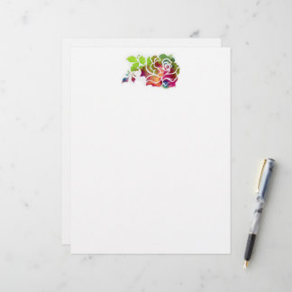 Rose-Ausschnitt-Blatt 8.5x11