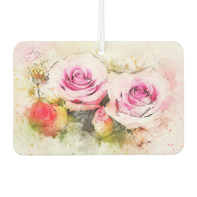 Rose Autolufterfrischer (Vorderseite)