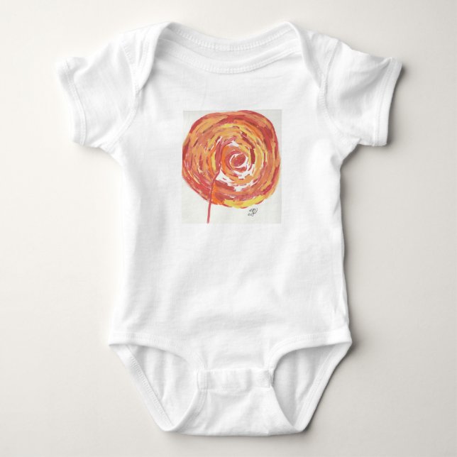 Rose Baby Strampler (Vorderseite)