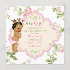 Rose-Baby von Color Girl Pink Green Blume Ankündigung
