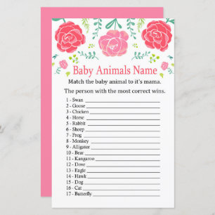 Rose Babytiere Name Game