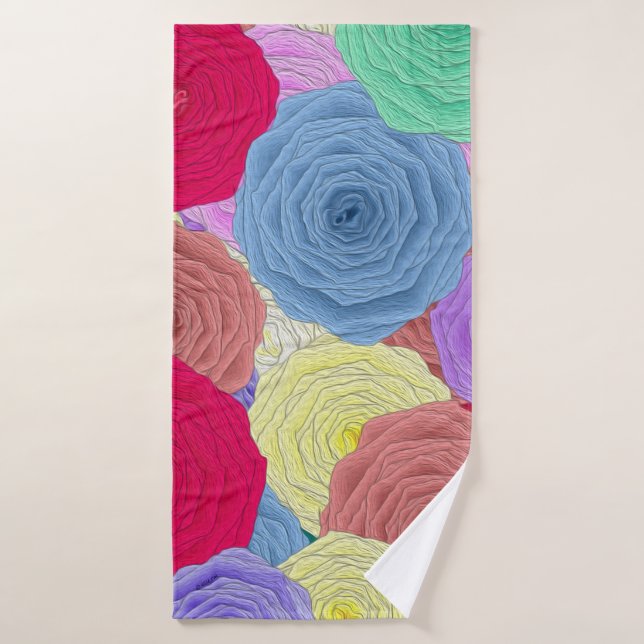 Rose Badehandtuch (Badehandtuch)