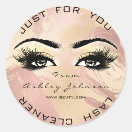 Rose Beauty Glitzer Lashes Makeup Cleaner Runder Aufkleber