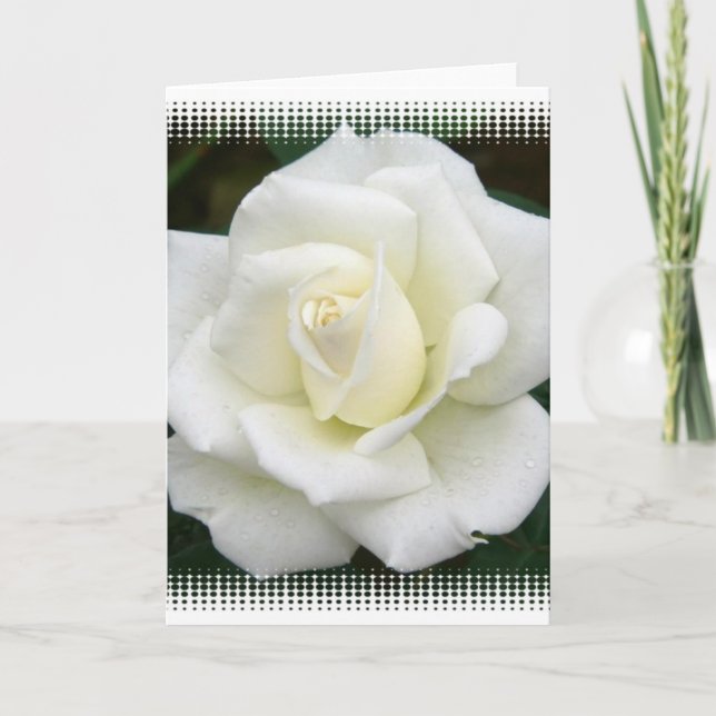 Rose bedeutet Grußkarte Karte (Vorderseite)