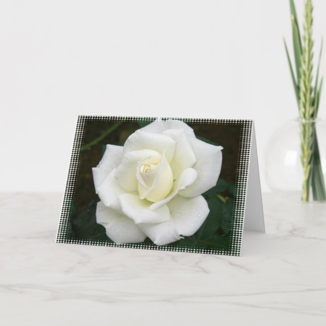 Rose bedeutet Grußkarte Karte (Vorderseite)