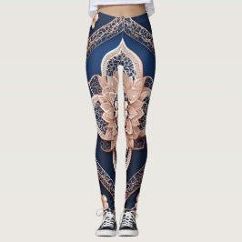 Rose Beige Azur Kunst Leggings