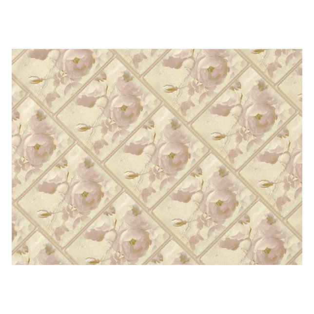 Rose beige gerahmt tischdecke (Vorderseite (Horizontal))