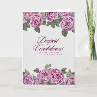 Rose Beileid Bouquet - Mutterschaftsverlust Karte