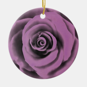 Rose "Big Dark Lavender" Keramik Ornament