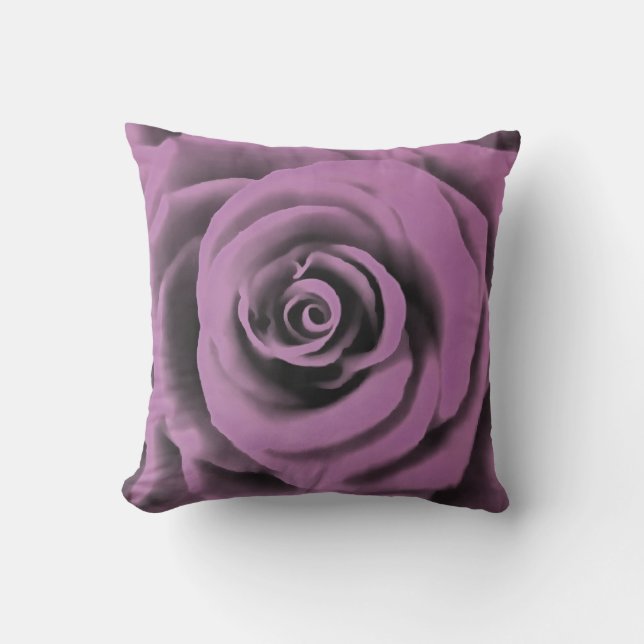 Rose "Big Dark Lavender" Kissen (Vorderseite)