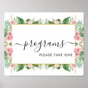 Rose Bitte nehmen Sie ein Sign Poster