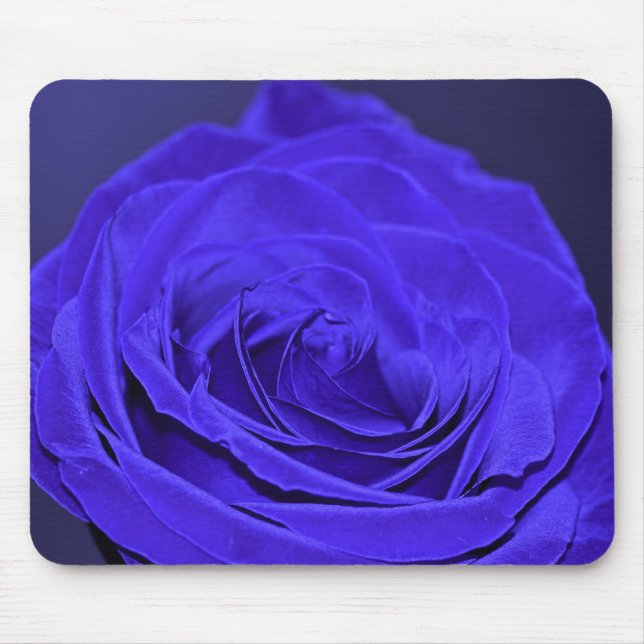 Rose Blauer Velvet Mousepad (Vorne)
