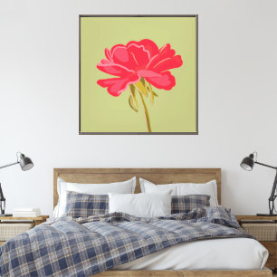 Rose Bloom Moderne Blumenmauer Leinwanddruck
