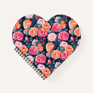Rose Blooming Blume Muster-80037 Notizbuch
