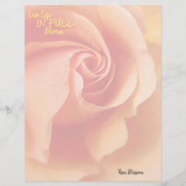 Rose Blossom/Aprikosenpfirsich/Geschirr Briefbogen