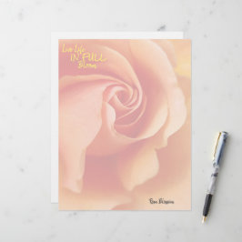 Rose Blossom/Aprikosenpfirsich/Geschirr Briefbogen