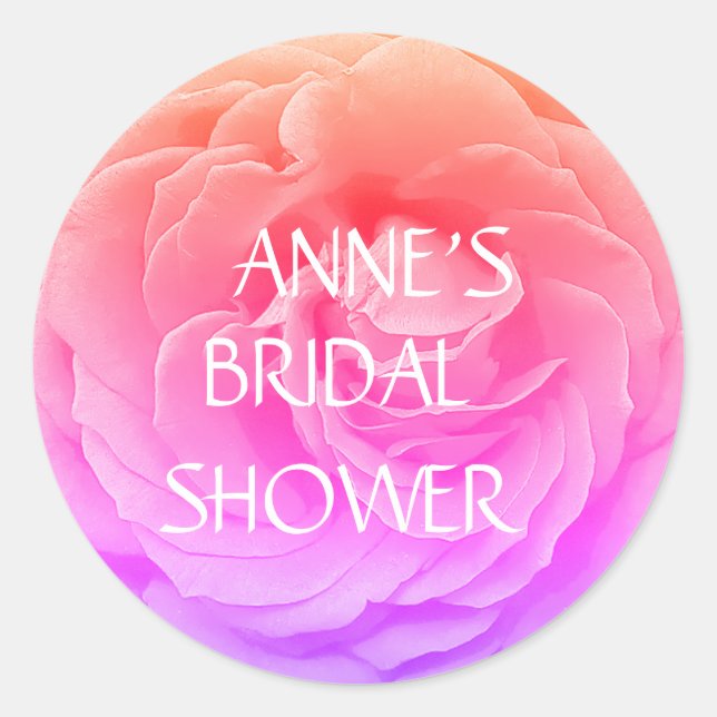 Rose Blossom Foto Klassischer Aufkleber (Vorderseite)