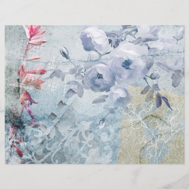 Rose Blue 2 Grunge Scrapbook (Vorderseite)