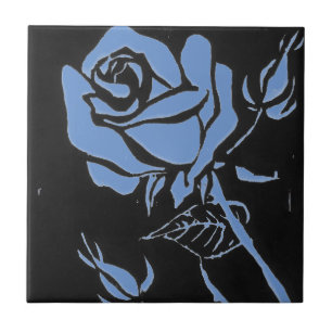 "Rose Blue" Kitchen Garden Keramik Tile Fliese
