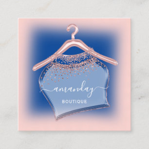 Rose Blue Navy Online Shop Boutique Moschee Quadratische Visitenkarte