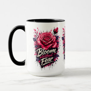 Rose "Blühe Ohne Angst" Zweifarbiges Kaffeetasse